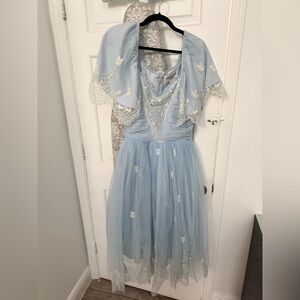 JessaKae Seraphina Sky Blue Embroidered Dress